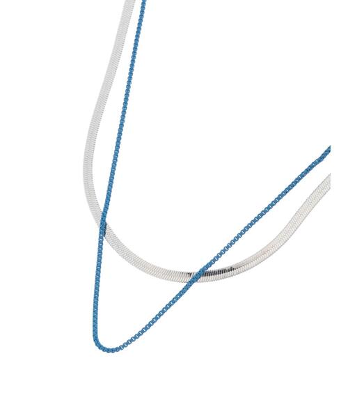 Green Parks(グリーンパークス)の「カラーチェーン2連ネックレス(ネックレス・レディース・シルバー/ゴールド・FREE)」の3枚目の写真