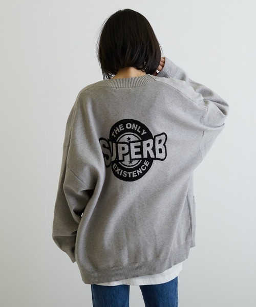 VIBGYOR（ヴィブジョー）の「VIBGYOR Select/JQD V/Nカーデ(BL)（カーディガン/ボレロ・メンズ・グレー/レッド・LARGE/MEDIUM）」の5枚目の写真