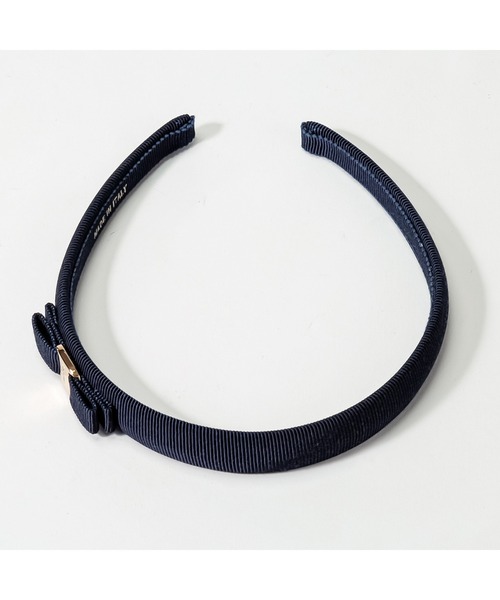 FERRAGAMO（フェラガモ）の「Salvatore Ferragamo VARA サルヴァトーレ フェラガモ ヴァラ・リボン カチューシャ（カチューシャ・レディース・ブラック×ゴールド/ネイビー・FREE）」の10枚目の写真