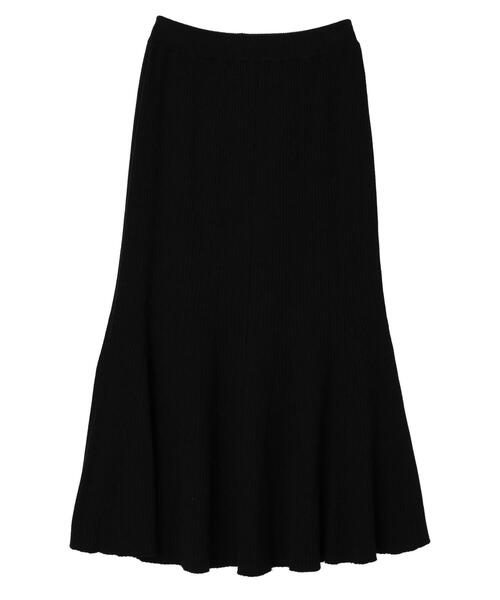 Green Parks(グリーンパークス)の「・SUGAR SPOON リブニットマーメイドスカート(スカート・レディース・ブラック/ベージュ/ピンク/ライトカーキ・FREE)」の5枚目の写真