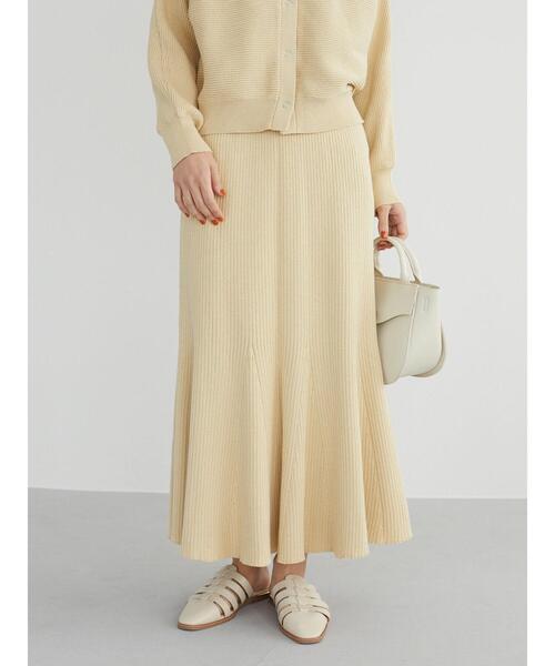 Green Parks(グリーンパークス)の「・SUGAR SPOON リブニットマーメイドスカート(スカート・レディース・ブラック/ベージュ/ピンク/ライトカーキ・FREE)」の7枚目の写真