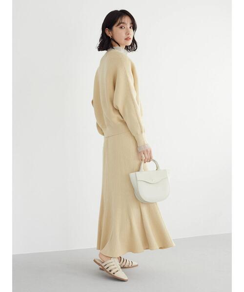 Green Parks(グリーンパークス)の「・SUGAR SPOON リブニットマーメイドスカート(スカート・レディース・ブラック/ベージュ/ピンク/ライトカーキ・FREE)」の17枚目の写真