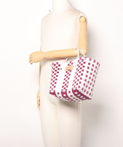 VitaFelice(ヴィータフェリーチェ)の「ミニメルカドバッグ トートバッグ(かごバッグ・レディース・グリーン/ホワイト/レッド/ブルー/イエロー・FREE)」の9枚目の写真