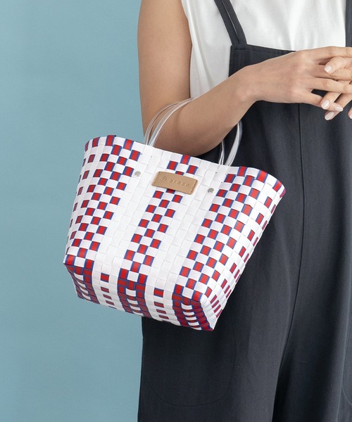 VitaFelice(ヴィータフェリーチェ)の「ミニメルカドバッグ トートバッグ(かごバッグ・レディース・グリーン/ホワイト/レッド/ブルー/イエロー・FREE)」の2枚目の写真