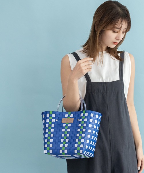 VitaFelice(ヴィータフェリーチェ)の「ミニメルカドバッグ トートバッグ(かごバッグ・レディース・グリーン/ホワイト/レッド/ブルー/イエロー・FREE)」の10枚目の写真