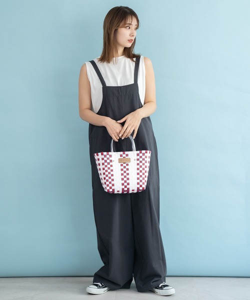 VitaFelice(ヴィータフェリーチェ)の「ミニメルカドバッグ トートバッグ(かごバッグ・レディース・グリーン/ホワイト/レッド/ブルー/イエロー・FREE)」の17枚目の写真