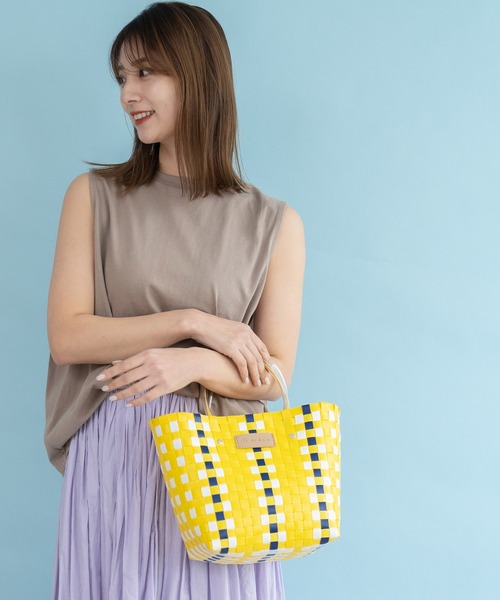 VitaFelice(ヴィータフェリーチェ)の「ミニメルカドバッグ トートバッグ(かごバッグ・レディース・グリーン/ホワイト/レッド/ブルー/イエロー・FREE)」の18枚目の写真