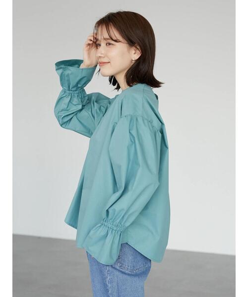 Green　Parks（グリーンパークス）の「・furry rate 2wayピンタックブラウス（シャツ/ブラウス・レディース・ベージュ/オフホワイト/ピンク/グリーン・FREE）」の17枚目の写真