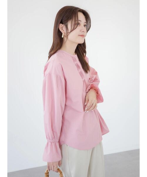 Green　Parks（グリーンパークス）の「・furry rate 2wayピンタックブラウス（シャツ/ブラウス・レディース・ベージュ/オフホワイト/ピンク/グリーン・FREE）」の16枚目の写真