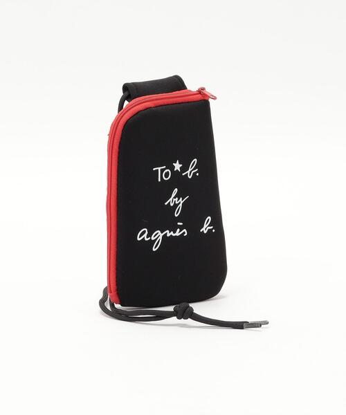 To b. by agnes b.(トゥービーバイアニエスベー)の「WS98 POCHETTE ロゴマルチポシェット(バックパック/リュック・レディース・ブラック・FREE)」の2枚目の写真