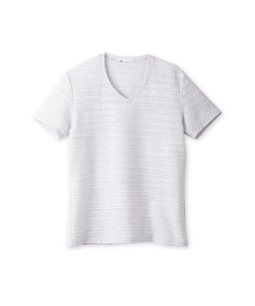 TORNADO MART(トルネードマート)の「ZERO by TORNADO MART∴ストームタック天竺ボーダー半袖カットソー(Tシャツ/カットソー・メンズ・ホワイト/ブルー/パープル・M/LL/L)」の10枚目の写真