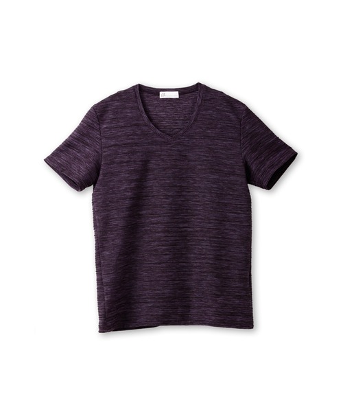 TORNADO MART(トルネードマート)の「ZERO by TORNADO MART∴ストームタック天竺ボーダー半袖カットソー(Tシャツ/カットソー・メンズ・ホワイト/ブルー/パープル・M/LL/L)」の14枚目の写真