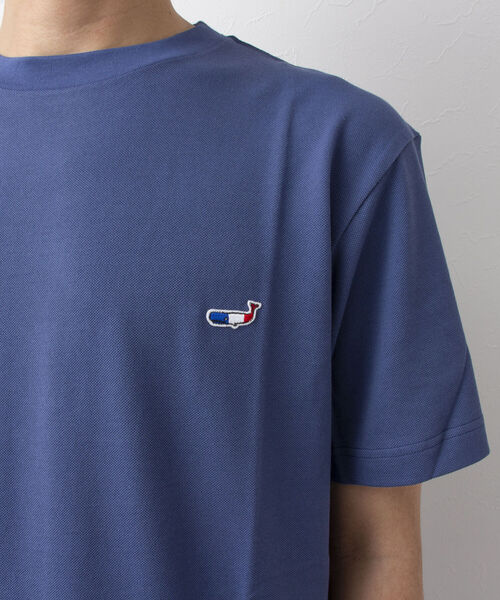 NOLLEY'S goodman（ノーリーズグッドマン）の「クジラワンポイント カノコTシャツ（Tシャツ/カットソー・メンズ・ネイビー/ホワイト/インディゴブルー/イエロー/サックスブルー・X-LARGE/LARGE/MEDIUM/SMALL）」の4枚目の写真