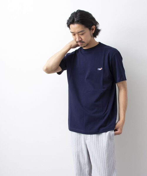 NOLLEY'S goodman（ノーリーズグッドマン）の「クジラワンポイント カノコTシャツ（Tシャツ/カットソー・メンズ・ネイビー/ホワイト/インディゴブルー/イエロー/サックスブルー・X-LARGE/LARGE/MEDIUM/SMALL）」の20枚目の写真