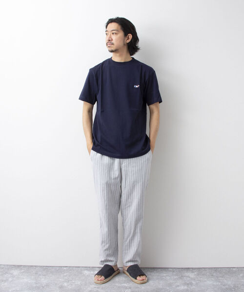 NOLLEY'S goodman（ノーリーズグッドマン）の「クジラワンポイント カノコTシャツ（Tシャツ/カットソー・メンズ・ネイビー/ホワイト/インディゴブルー/イエロー/サックスブルー・X-LARGE/LARGE/MEDIUM/SMALL）」の19枚目の写真