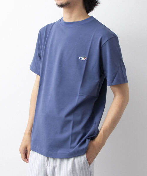 NOLLEY'S goodman（ノーリーズグッドマン）の「クジラワンポイント カノコTシャツ（Tシャツ/カットソー・メンズ・ネイビー/ホワイト/インディゴブルー/イエロー/サックスブルー・X-LARGE/LARGE/MEDIUM/SMALL）」の16枚目の写真