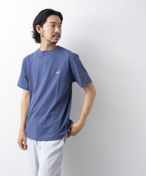 NOLLEY'S goodman（ノーリーズグッドマン）の「クジラワンポイント カノコTシャツ（Tシャツ/カットソー・メンズ・ネイビー/ホワイト/インディゴブルー/イエロー/サックスブルー・X-LARGE/LARGE/MEDIUM/SMALL）」の15枚目の写真