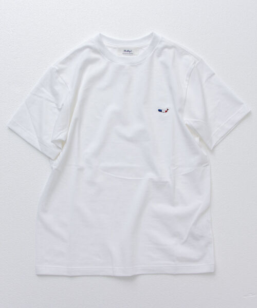 NOLLEY'S goodman（ノーリーズグッドマン）の「クジラワンポイント カノコTシャツ（Tシャツ/カットソー・メンズ・ネイビー/ホワイト/インディゴブルー/イエロー/サックスブルー・X-LARGE/LARGE/MEDIUM/SMALL）」の7枚目の写真