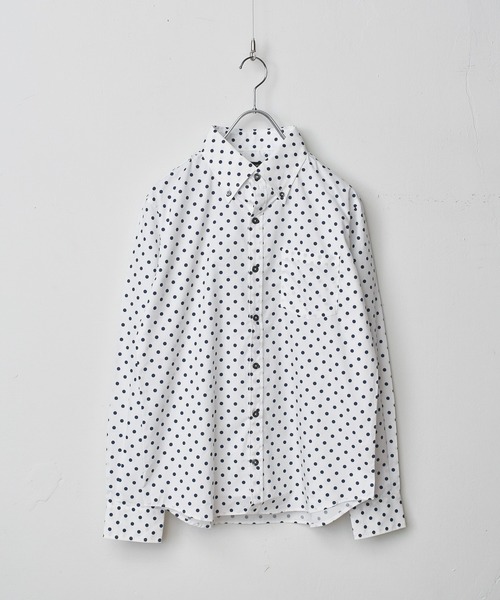 【セール】日本製ドットプリントボタンダウンシャツ（シャツ/ブラウス）｜garsonwave（ギャルソンウェーブ） pattayablatt.com
