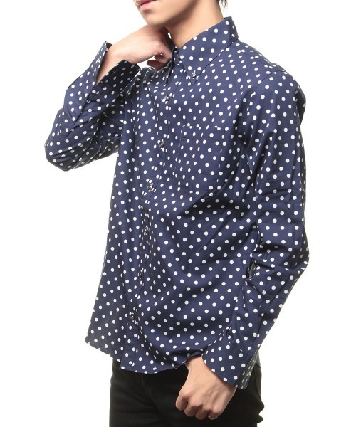 【セール】日本製ドットプリントボタンダウンシャツ（シャツ/ブラウス）｜garsonwave（ギャルソンウェーブ） pattayablatt.com
