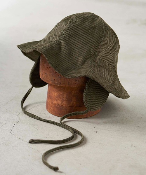 Mighty Shine(マイティシャイン)の「mko10434- Corduroy Earflap Tulip Hat チューリップハット(ハット・メンズ・ベージュ/ブラック/カーキ・L/M)」の4枚目の写真