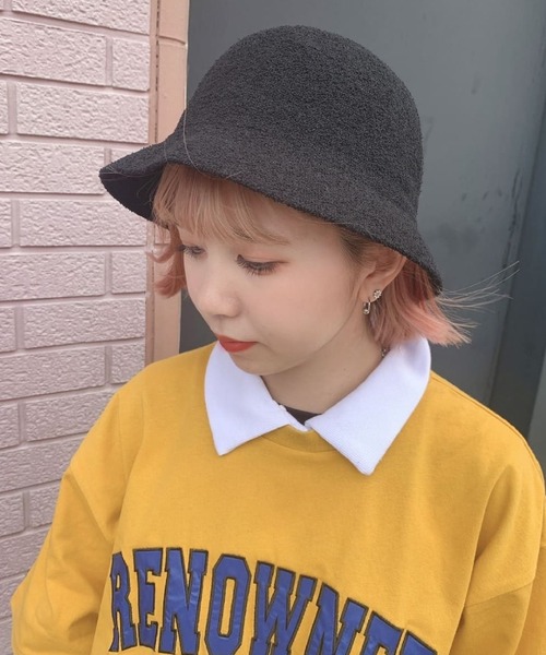 SPINNS（スピンズ）の「パイル バケットハット（ハット・レディース・ホワイト/ブラック/パープル/ミント・ONESIZE）」の8枚目の写真