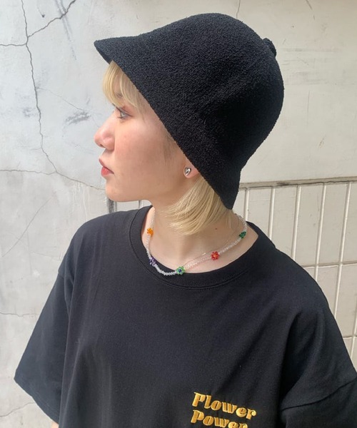 SPINNS（スピンズ）の「パイル バケットハット（ハット・レディース・ホワイト/ブラック/パープル/ミント・ONESIZE）」の6枚目の写真