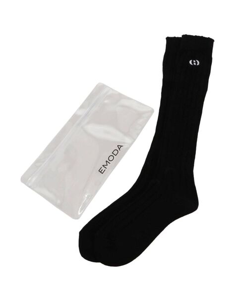 EMODA（エモダ）の「ロゴルーズソックス（ソックス/靴下・レディース・ブラック/ホワイト・FREE）」の14枚目の写真