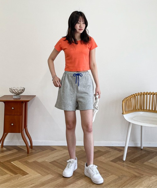 EPIMI E'PIMMY（エピミエピミー）の「配色コードスウェットショートパンツ（スウェットパンツ・レディース・ネイビー/オートミール/杢グレー・MEDIUM）」の10枚目の写真