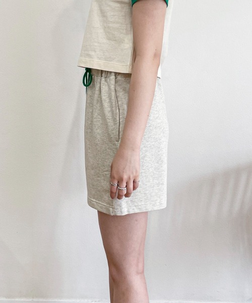 EPIMI E'PIMMY（エピミエピミー）の「配色コードスウェットショートパンツ（スウェットパンツ・レディース・ネイビー/オートミール/杢グレー・MEDIUM）」の5枚目の写真