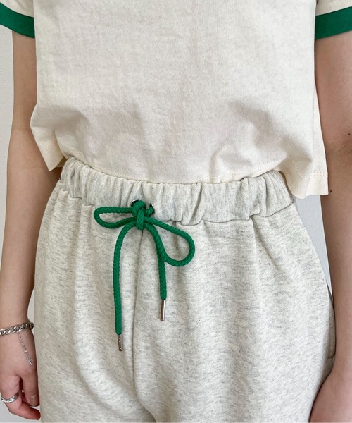 EPIMI E'PIMMY（エピミエピミー）の「配色コードスウェットショートパンツ（スウェットパンツ・レディース・ネイビー/オートミール/杢グレー・MEDIUM）」の7枚目の写真