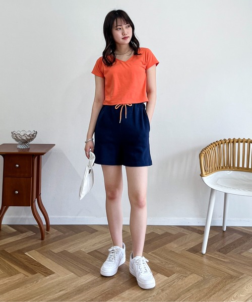 EPIMI E'PIMMY（エピミエピミー）の「配色コードスウェットショートパンツ（スウェットパンツ・レディース・ネイビー/オートミール/杢グレー・MEDIUM）」の20枚目の写真