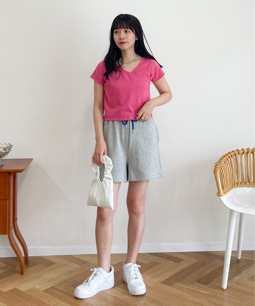 EPIMI E'PIMMY（エピミエピミー）の「配色コードスウェットショートパンツ（スウェットパンツ・レディース・ネイビー/オートミール/杢グレー・MEDIUM）」の16枚目の写真