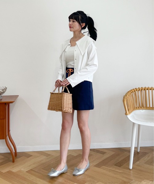 EPIMI E'PIMMY（エピミエピミー）の「配色コードスウェットショートパンツ（スウェットパンツ・レディース・ネイビー/オートミール/杢グレー・MEDIUM）」の22枚目の写真