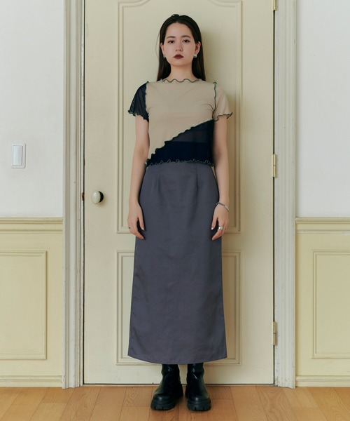 TINA：JOJUN（ティーナジョジュン）の「配色メロー シアー