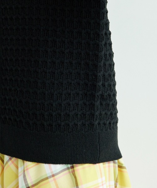 ROPE' PICNIC（ロペピクニック）の「透かし柄ニットカーディガン（カーディガン/ボレロ・レディース・ブラック/ブラウン/オフホワイト/グリーン/ライトグリーン/ホワイト系その他5・38）」の17枚目の写真