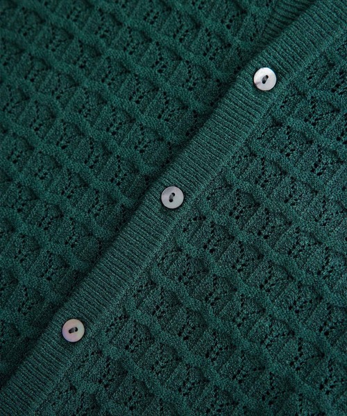 ROPE' PICNIC（ロペピクニック）の「透かし柄ニットカーディガン（カーディガン/ボレロ・レディース・ブラック/ブラウン/オフホワイト/グリーン/ライトグリーン/ホワイト系その他5・38）」の10枚目の写真