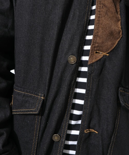 SETUP7（セットアップセブン）の「【SETUP7】デニムカバーオール KNF（カバーオール・メンズ・ブラック/ブルー・FREE）」の8枚目の写真