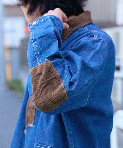 ジョンブル　デニムカバーオール　セットアップ セール】【SETUP7】デニムカバーオール KNF（カバーオール