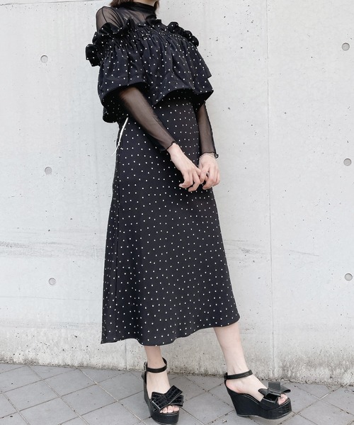 lilLilly（リルリリー）の「メッシュロゴトップス（Tシャツ/カットソー・レディース・ホワイト/ブラック/ベージュ・FREE）」の8枚目の写真