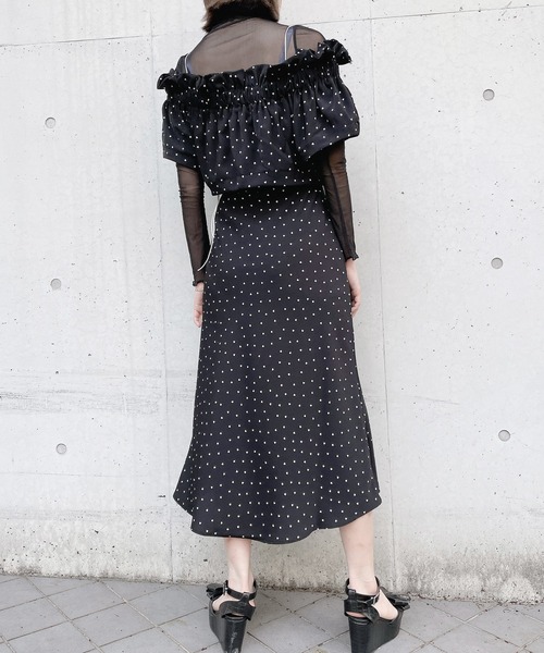 lilLilly（リルリリー）の「メッシュロゴトップス（Tシャツ/カットソー・レディース・ホワイト/ブラック/ベージュ・FREE）」の14枚目の写真