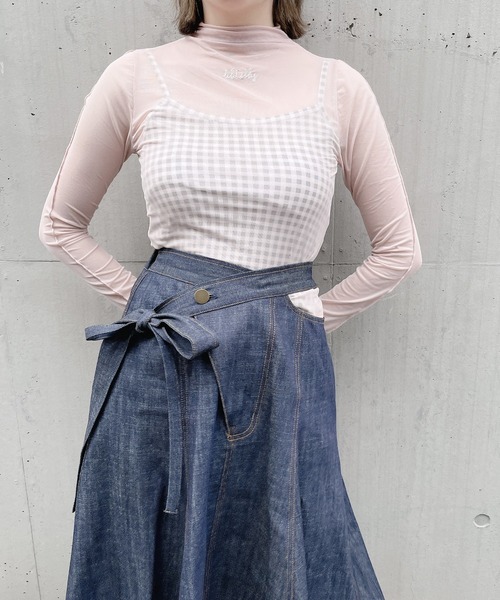 lilLilly（リルリリー）の「メッシュロゴトップス（Tシャツ/カットソー・レディース・ホワイト/ブラック/ベージュ・FREE）」の18枚目の写真