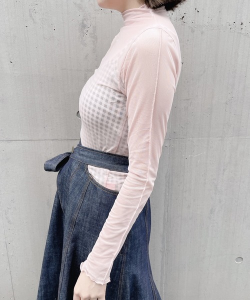 lilLilly（リルリリー）の「メッシュロゴトップス（Tシャツ/カットソー・レディース・ホワイト/ブラック/ベージュ・FREE）」の15枚目の写真