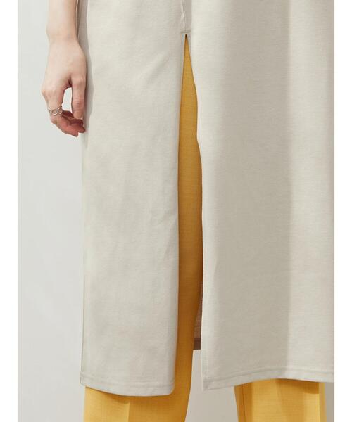 Green　Parks（グリーンパークス）の「前スリットカットワンピース（ワンピース・レディース・ブラック/ベージュ/カーキ・FREE）」の21枚目の写真