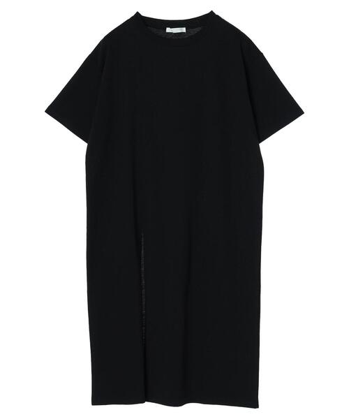 Green　Parks（グリーンパークス）の「前スリットカットワンピース（ワンピース・レディース・ブラック/ベージュ/カーキ・FREE）」の6枚目の写真