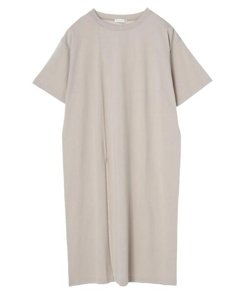 Green　Parks（グリーンパークス）の「前スリットカットワンピース（ワンピース・レディース・ブラック/ベージュ/カーキ・FREE）」の5枚目の写真