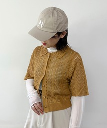 透かし編みカーディガン