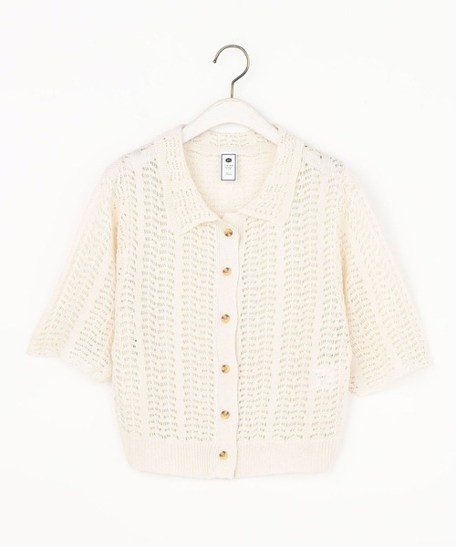 179/WG（イチナナキュウダブルジー）の「透かし編みカーディガン（カーディガン/ボレロ・レディース・オフホワイト/イエロー/グリーン・FREE）」の6枚目の写真