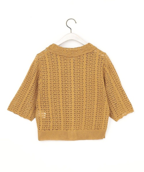 179/WG（イチナナキュウダブルジー）の「透かし編みカーディガン（カーディガン/ボレロ・レディース・オフホワイト/イエロー/グリーン・FREE）」の8枚目の写真