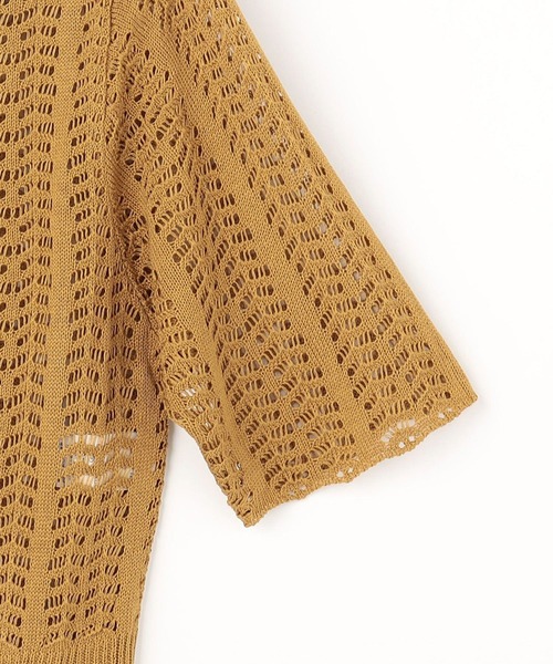 179/WG（イチナナキュウダブルジー）の「透かし編みカーディガン（カーディガン/ボレロ・レディース・オフホワイト/イエロー/グリーン・FREE）」の10枚目の写真